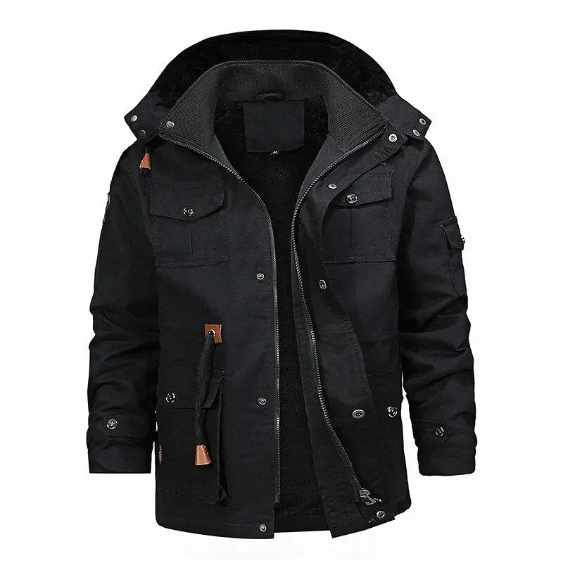 Veste militaire chaude pour homme vintage - Image 10