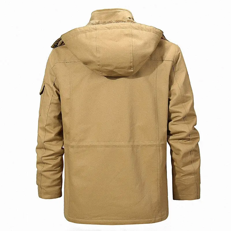 Veste militaire chaude pour homme vintage - Image 3