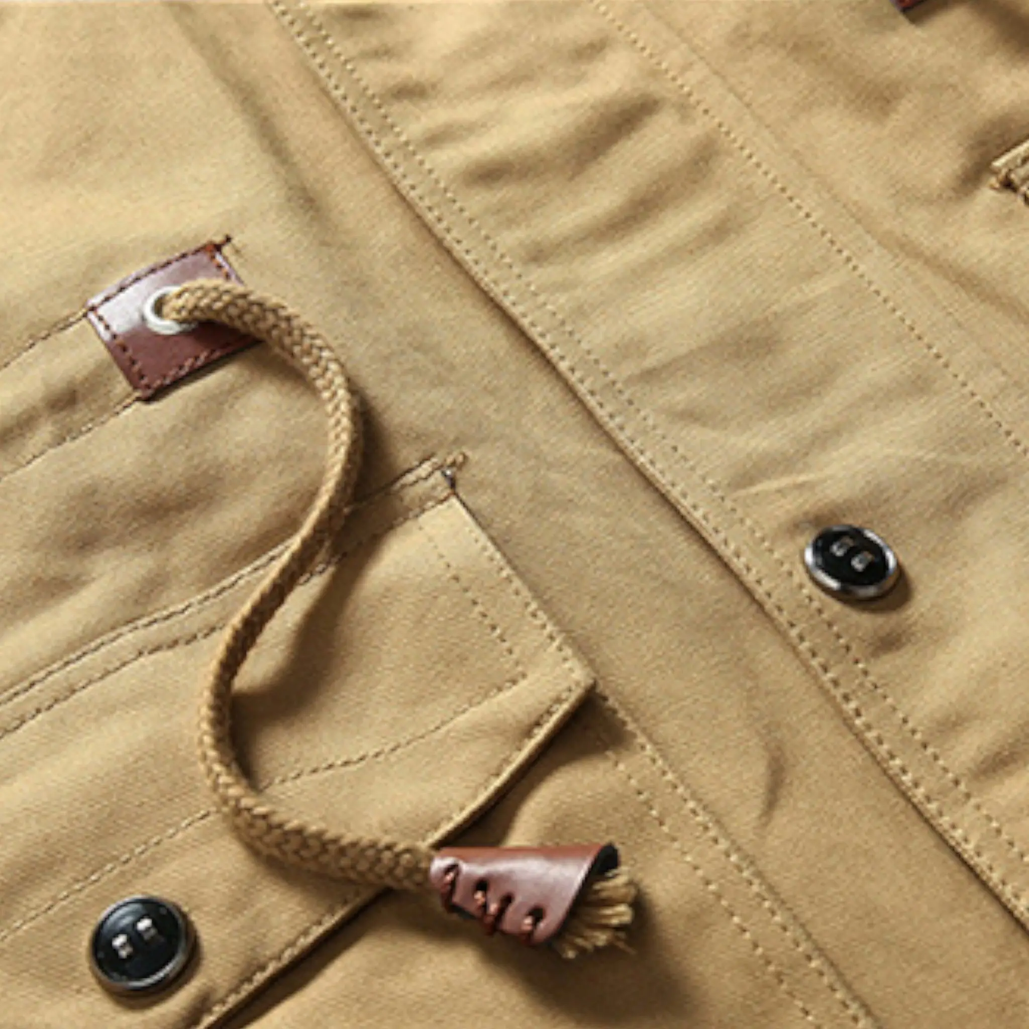 Veste militaire chaude pour homme vintage - Image 5