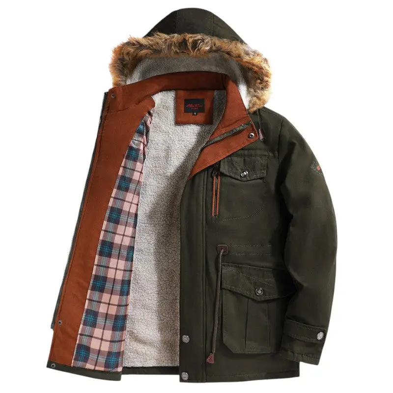 Veste militaire fourrure homme - Image 14