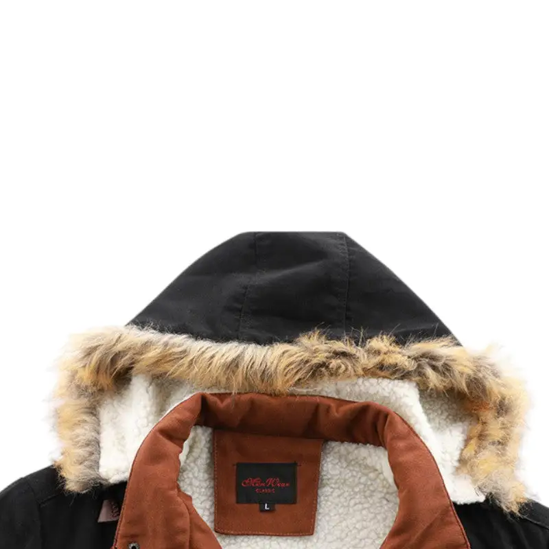 Veste militaire fourrure homme - Image 4