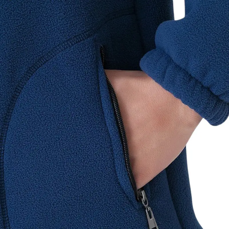 Veste polaire militaire bleu marine - Image 9