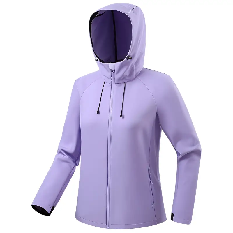 Veste softshell polaire femme chaude avec capuche coupe-vent - Image 12