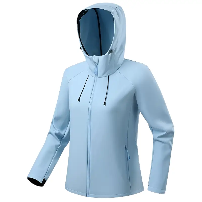 Veste softshell polaire femme chaude avec capuche coupe-vent - Image 16