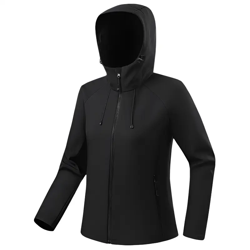 Veste softshell polaire femme chaude avec capuche coupe-vent - Image 19