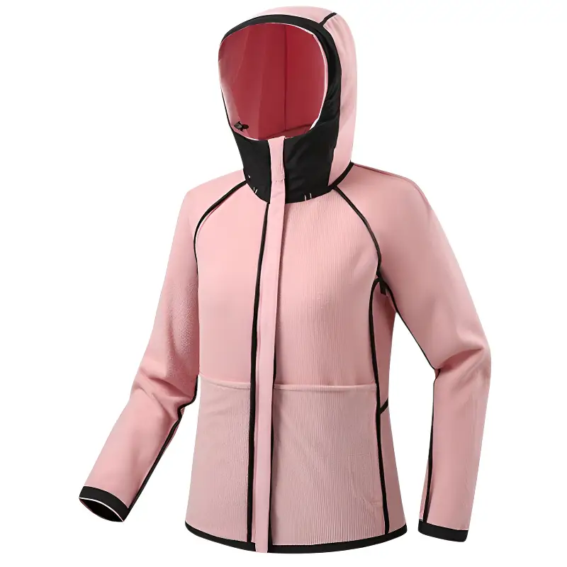 Veste softshell polaire femme chaude avec capuche coupe-vent - Image 3