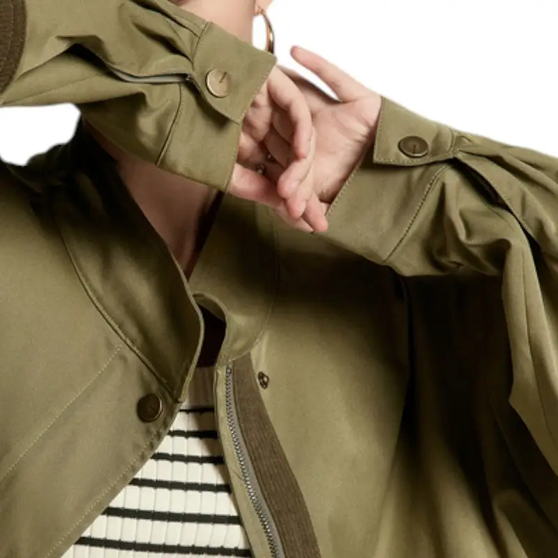 Veste verte militaire femme - Image 7
